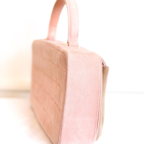 Chanel Pink Suede Top Handle Bag - Picture 5 of 16